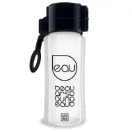 Fekete átlátszó kulacs 450ml
