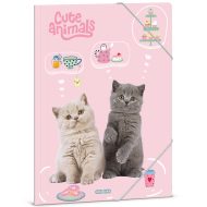 Ars Una: Cute animals tea party cicás gumis dosszié A/4-es méret