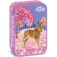 Ars Una: Cute Animals lovas többszintes tolltartó 15,5x22,5x4,5cm