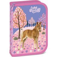 Ars Una: Cute Animals lovas kihajtható töltött tolltartó 13x19x4cm