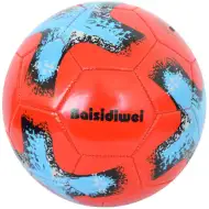 Műbőr focilabda színes kereszt mintával 23cm