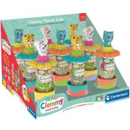 Clemmy: Puha színes építőkockák figurával virágos tárolóban 1db - Clementoni