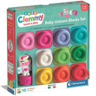 Clemmy: Színes puha építőkocka unikornis figurával 10db-os szett - Clementoni
