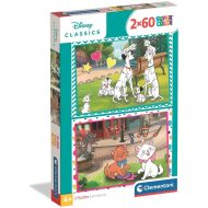 Disney Klasszisok 101 kiskutya és Macskarisztokraták 2x60db-os Supercolor puzzle - Clementoni