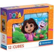 Dóra a felfedező 12 db-os mesekocka - Clementoni