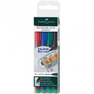 Faber-Castell: Multimark alkoholos filc M 1mm-es 4db-os készlet