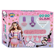 Luna: Go-Go Glam Manikűr szett műkörmökkel és körömlakkal 5db-os