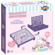 Luna: Hello Kitty 2 az 1-ben társasjáték – Négyet egy sorba és Kígyók és Létrák