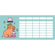 ICO: Lizzysuli Lollipop Capybara mintás egylapos, kétoldalas órarend