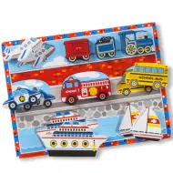 Járműves vastag fa formapuzzle 9 elemmel - Melissa & Doug