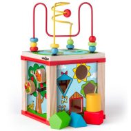 Készségfejlesztő kocka bűvös körökkel - Woodyland