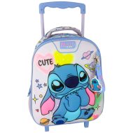 Luna: Disney Stitch 2 rekeszes gurulós ovis hátizsák 27x10x31 cm
