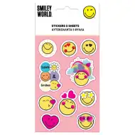 Smiley öntapadós matrica szett  8x12cm-es íven 5db