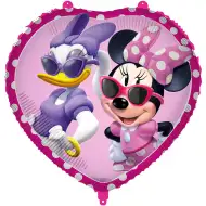 Minnie egeres szív alakú fólia lufi 46cm