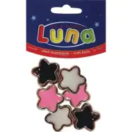 Luna: Műanyag csillag 6db-os szett 20mm