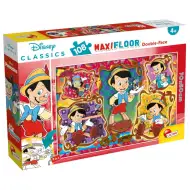 Pinokkió 2 az 1-ben 108db-os puzzle és színező 70x50cm - Lisciani