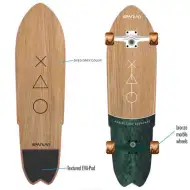 Cruiser fahatású bronz kerekes gördeszka 28"-os méretben