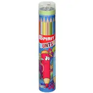 Spirit: Háromszögletű színesceruza hegyezővel 12db-os szett henger alakú tárolóban