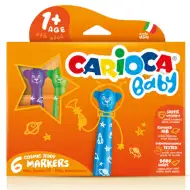 Carioca: Színes macis bébi filctoll 6db-os szett kimosható