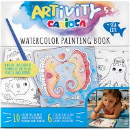 ARTivity: Tengeri állatok akvarell kifestőkönyv ecsettel – Carioca