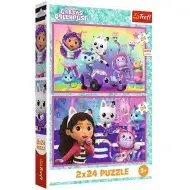 Gabi babaháza játék Gabival 2x24db-os puzzle - Trefl
