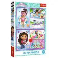Gabi babaháza egy játékos nap 2x70db-os puzzle - Trefl