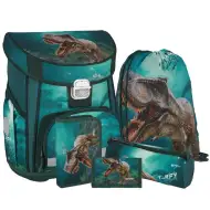 Spirit: T-Rex dinoszauruszos iskolatáska, hátizsák 5db-os szett 38x17x28cm