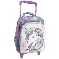 Luna: Must Team Unikornis 2 rekeszes gurulós iskolatáska, hátizsák 27x10x31cm