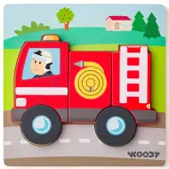 Fa tűzoltós 5db-os baba puzzle - Woodyland